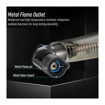 Honest Bent Neck Metal Jet Torch Lighter Refillable Gas Lighter Portable Transparent Mini Torch for and Sandalwood Use