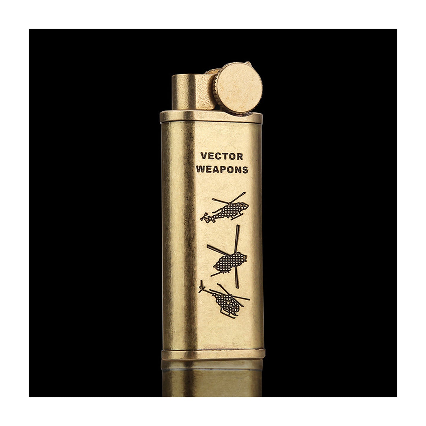 Honest Vintage Brass Refillable Butane Lighter Windproof Metal Flint Wheel Gas Lighter for Daily Use and Collection