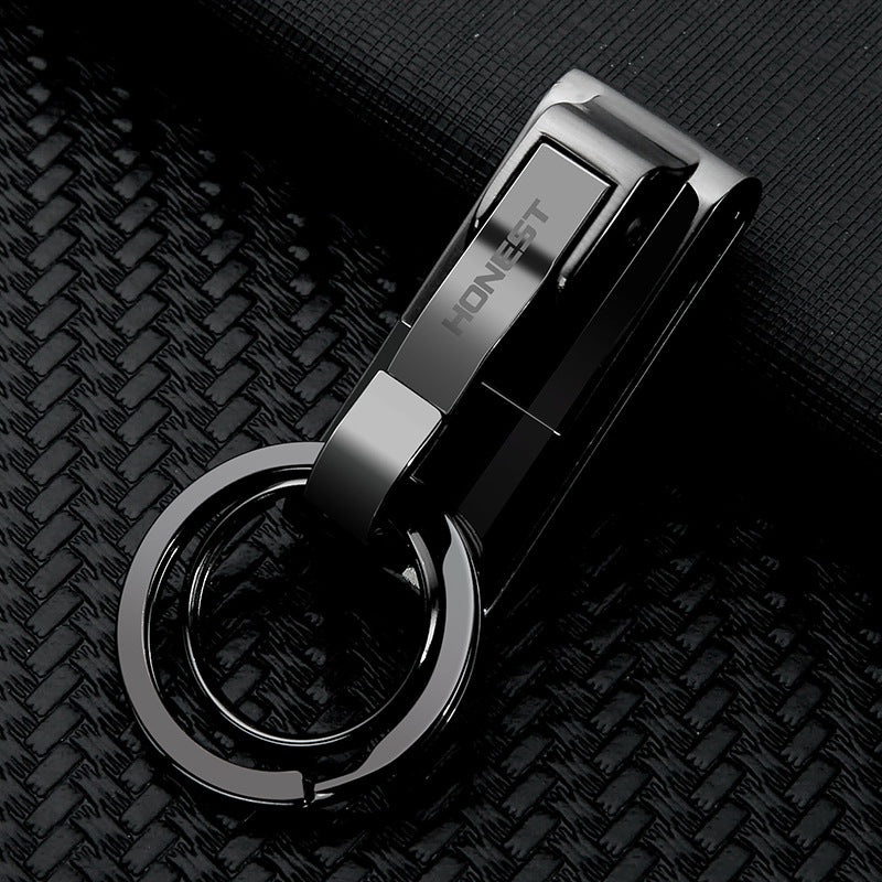 Honest Men's Minimalist Leather Belt Keychain – Creative Waist Belt Key Holder, Car Gifts, Wholesale