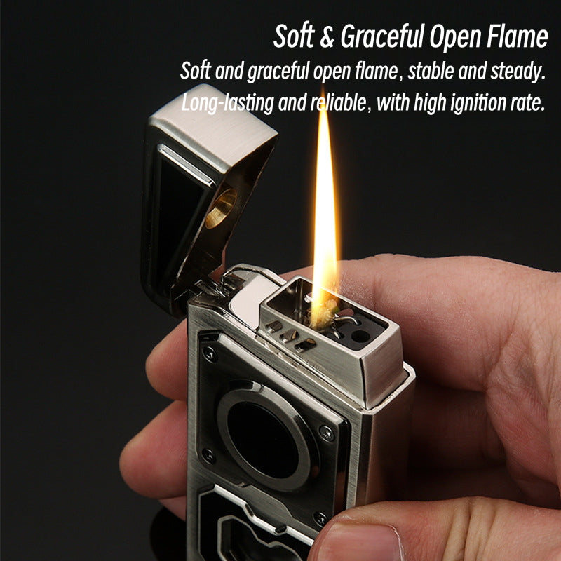 Honest Innovative Hybrid Fuel & Electric Multi-Function Lighter – Creative Strike & Blow Ignition Windproof Refillable Design for Wholesale & Outdoor Use
