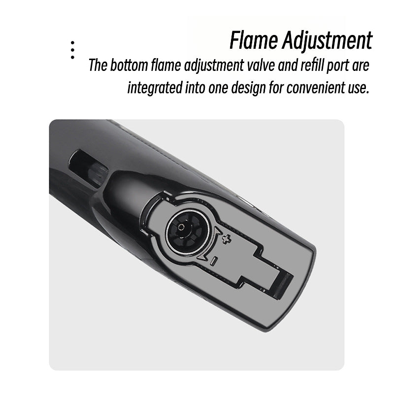 Honest New Model Focused on Single Flame Turbo Lighter – Stylish Blue Flame Electronic Push-Button Open Lid Side Ignition Refillable Lighter