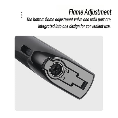 Honest New Model Focused on Single Flame Turbo Lighter – Stylish Blue Flame Electronic Push-Button Open Lid Side Ignition Refillable Lighter