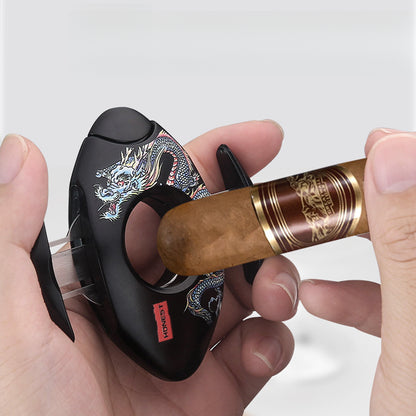 Honest Premium Metal Butane Lighter & V-Shaped Cutter Set - Engraved Gift Box for Business Gifts & Special Occasions