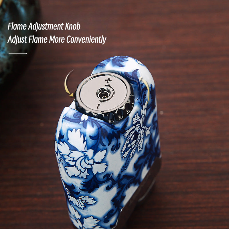 Honest Windproof Refillable Metal Butane Lighter with Jet Blue Flame for Stylish Men Gift