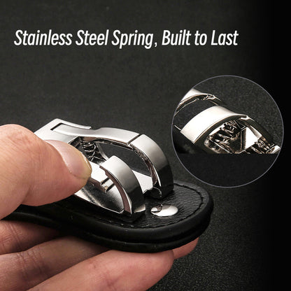 Honest Men's Business Leather & Metal Car Keychain Wholesale, Stylish Waist-Hang Design for Corporate Gifts