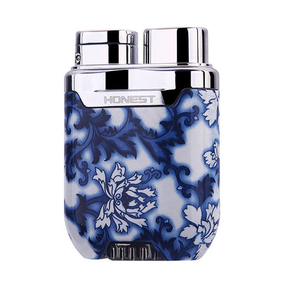 Honest Windproof Refillable Metal Butane Lighter with Jet Blue Flame for Stylish Men Gift