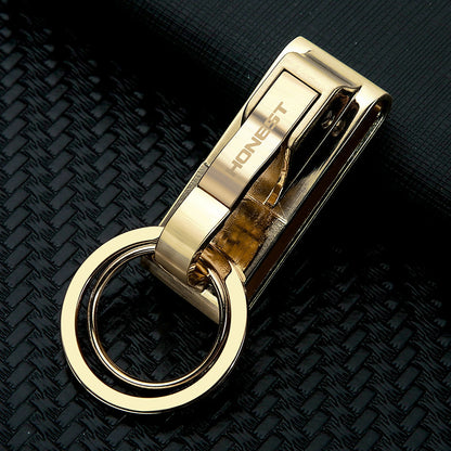 Honest Men's Minimalist Leather Belt Keychain – Creative Waist Belt Key Holder, Car Gifts, Wholesale