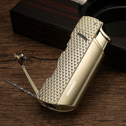 Honest Windproof Torch Lighter for Moxibustion – High-Capacity Portable Outdoor Lighter for Cross-Border Sales