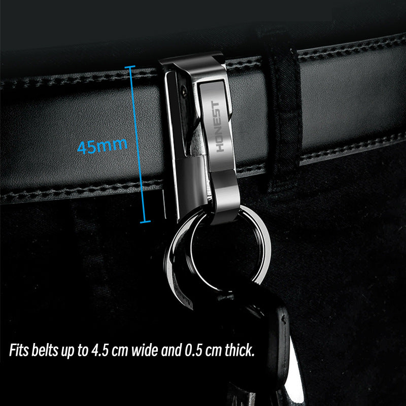 Honest Men's Minimalist Leather Belt Keychain – Creative Waist Belt Key Holder, Car Gifts, Wholesale