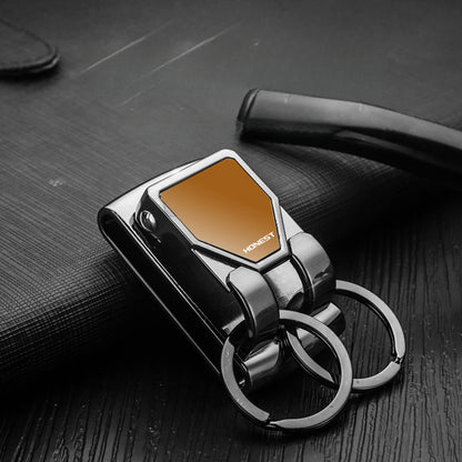 Honest Factory Direct Sale Men's Belt Keychain - Metal Double Ring Waist Hanging Keychain