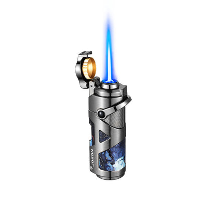 Windproof Metal Lighter with Foldable Multi-Function Spark Ignition and Arm Design