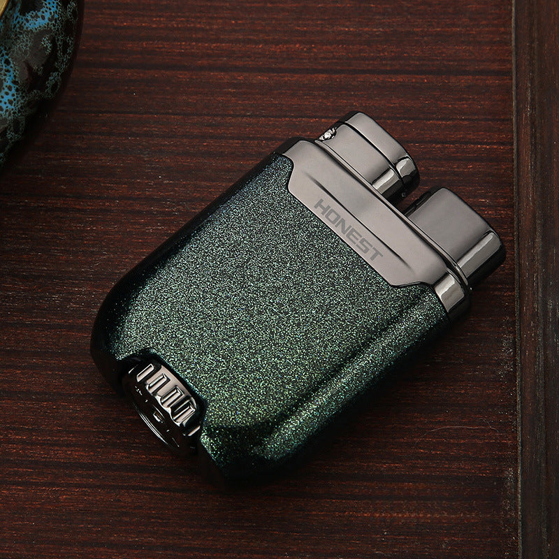 Honest Windproof Refillable Metal Butane Lighter with Jet Blue Flame for Stylish Men Gift