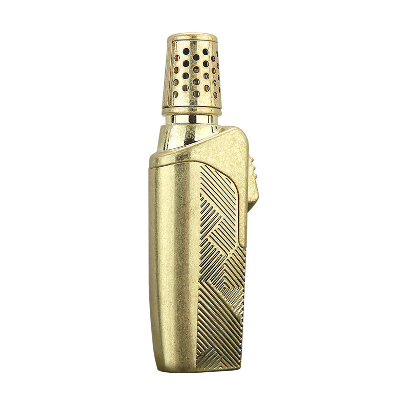 Honest New Metal Engraved Windproof Refillable Lighter Durable Flame Igniter for Aroma Therapy and Incense Wholesale