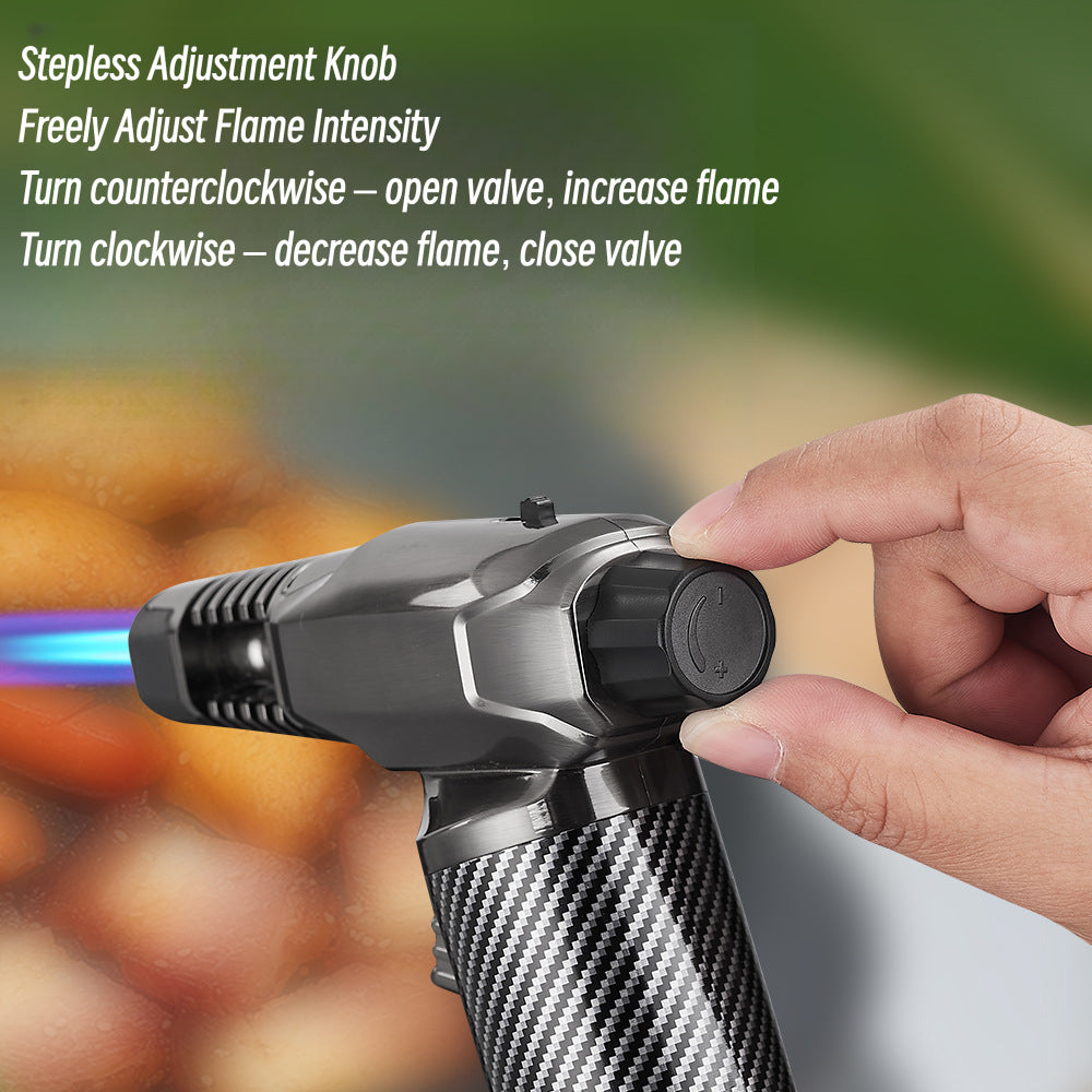 High-Power Jet Flame Torch Lighter Refillable Butane Windproof Igniter for Outdoor Camping, BBQ, Kitchen Cooking & Multipurpose Use