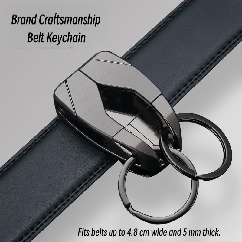 Honest New Full Metal Belt Loop Keychain - Creative Minimalist Men's Key Holder, Durable and Premium
