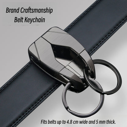 Honest New Full Metal Belt Loop Keychain - Creative Minimalist Men's Key Holder, Durable and Premium