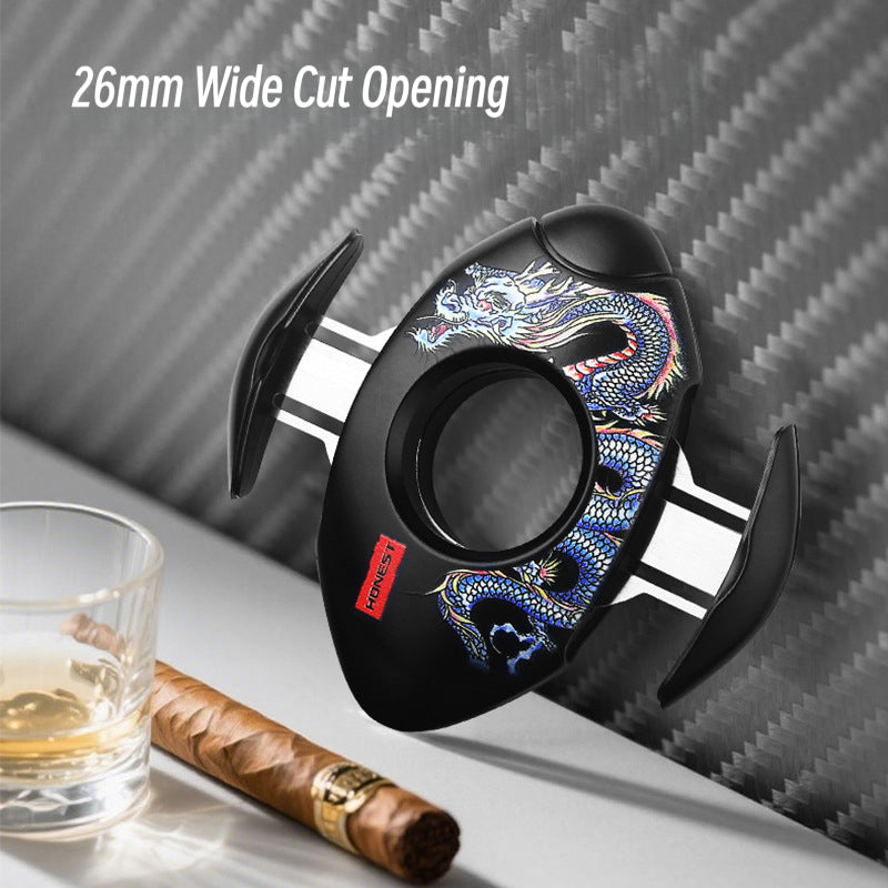 Honest Premium Metal Butane Lighter & V-Shaped Cutter Set - Engraved Gift Box for Business Gifts & Special Occasions