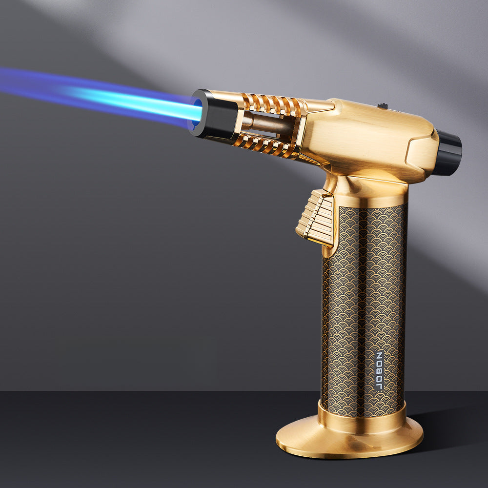 High-Power Jet Flame Torch Lighter Refillable Butane Windproof Igniter for Outdoor Camping, BBQ, Kitchen Cooking & Multipurpose Use