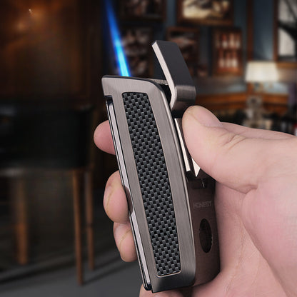 Honest Windproof Butane Lighter with Cutter for Lighting and Ignition – Premium Metal Material Gift