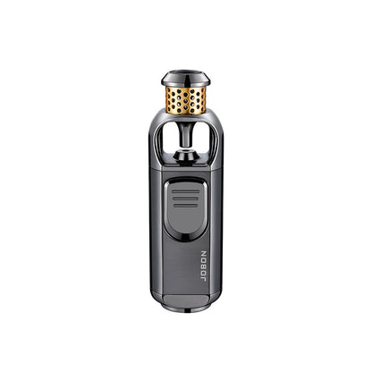 New Blue Flame Torch Lighter, Portable Windproof Refillable Butane Metal Lighter for Outdoor & Kitchen Use