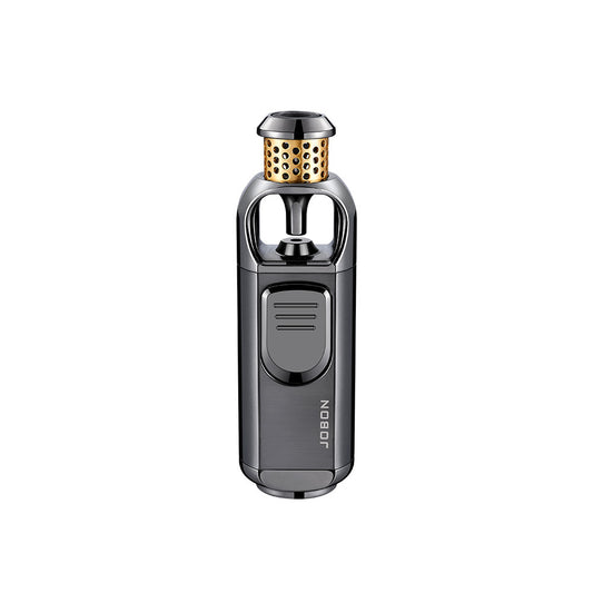 New Blue Flame Torch Lighter, Portable Windproof Refillable Butane Metal Lighter for Outdoor & Kitchen Use