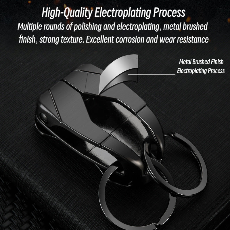 Honest New Full Metal Belt Loop Keychain - Creative Minimalist Men's Key Holder, Durable and Premium