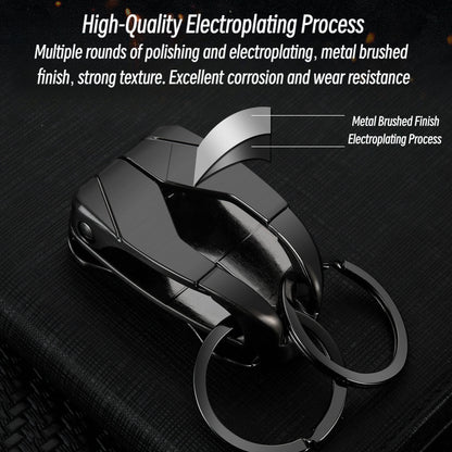 Honest New Full Metal Belt Loop Keychain - Creative Minimalist Men's Key Holder, Durable and Premium