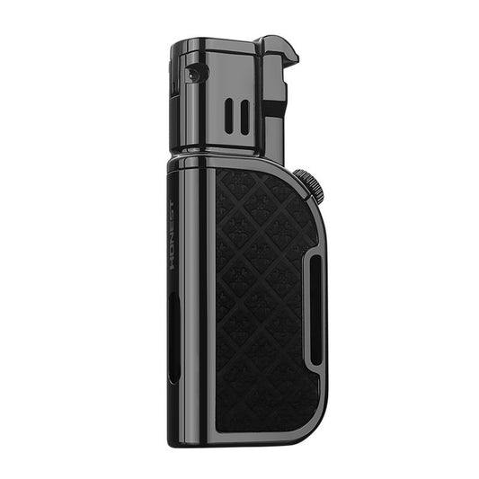 Honest Jet Torch Lighter, Soft/Jet Flame Switchable Lighters, Butane Refillable Lighter with Foldable Punch and Adjustable Flame Dial, Cool Lighters for Men/Husband (Fuel not Included)
