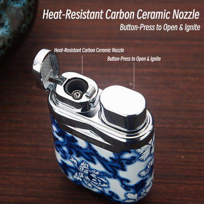 Honest Windproof Refillable Metal Butane Lighter with Jet Blue Flame for Stylish Men Gift