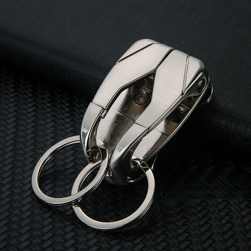 Honest New Full Metal Belt Loop Keychain - Creative Minimalist Men's Key Holder, Durable and Premium