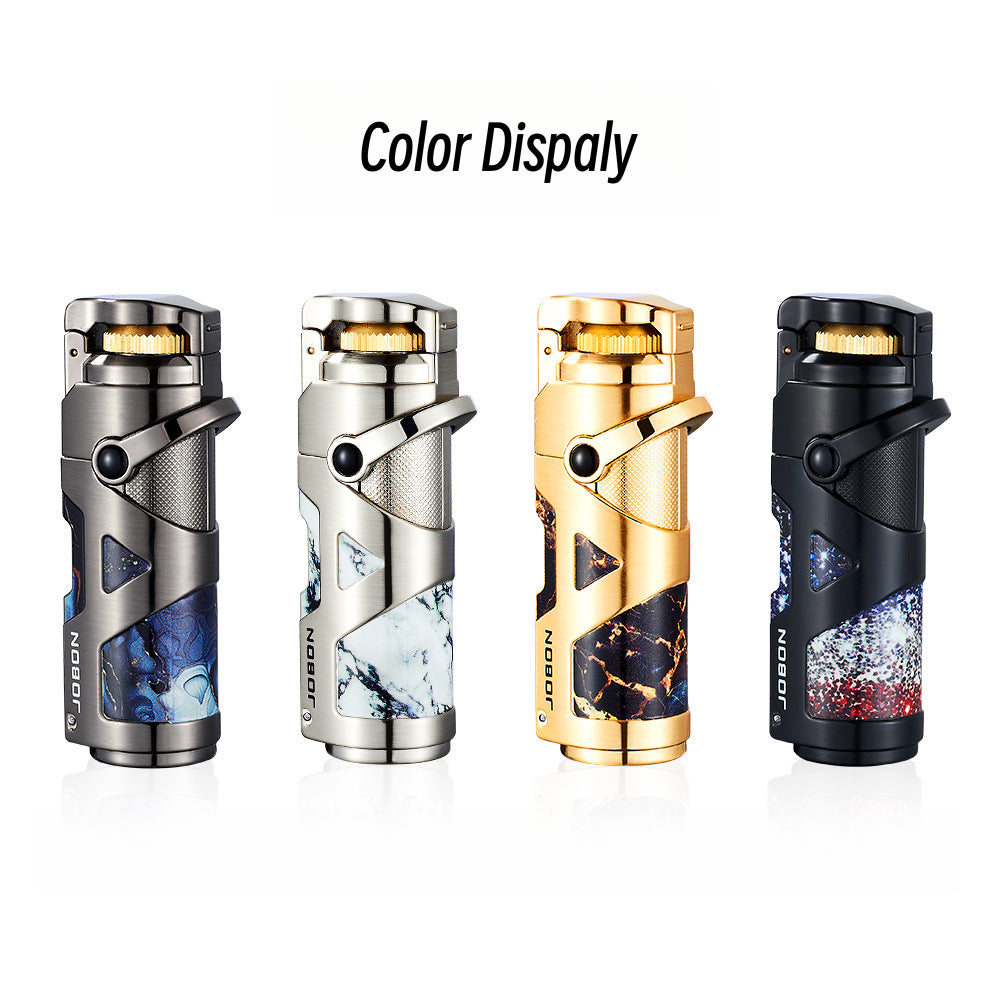 Windproof Metal Lighter with Foldable Multi-Function Spark Ignition and Arm Design