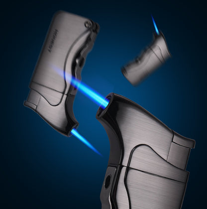 Honest Multi Function Soft Flame Lighter,Refillable Butane Gas Lighter with Pipe Tools