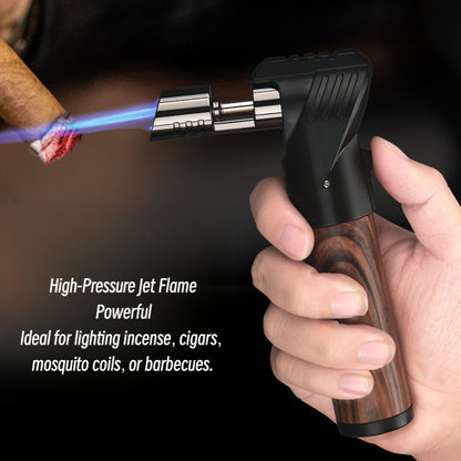 Honest Windproof Lighter Dual Jet Refillable Torch Burner for Baking, BBQ, Jewelry High-Temperature Welding Wholesale