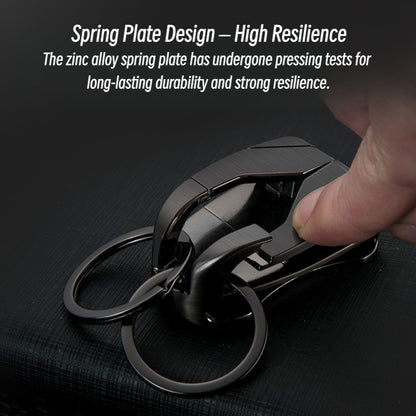 Honest New Full Metal Belt Loop Keychain - Creative Minimalist Men's Key Holder, Durable and Premium