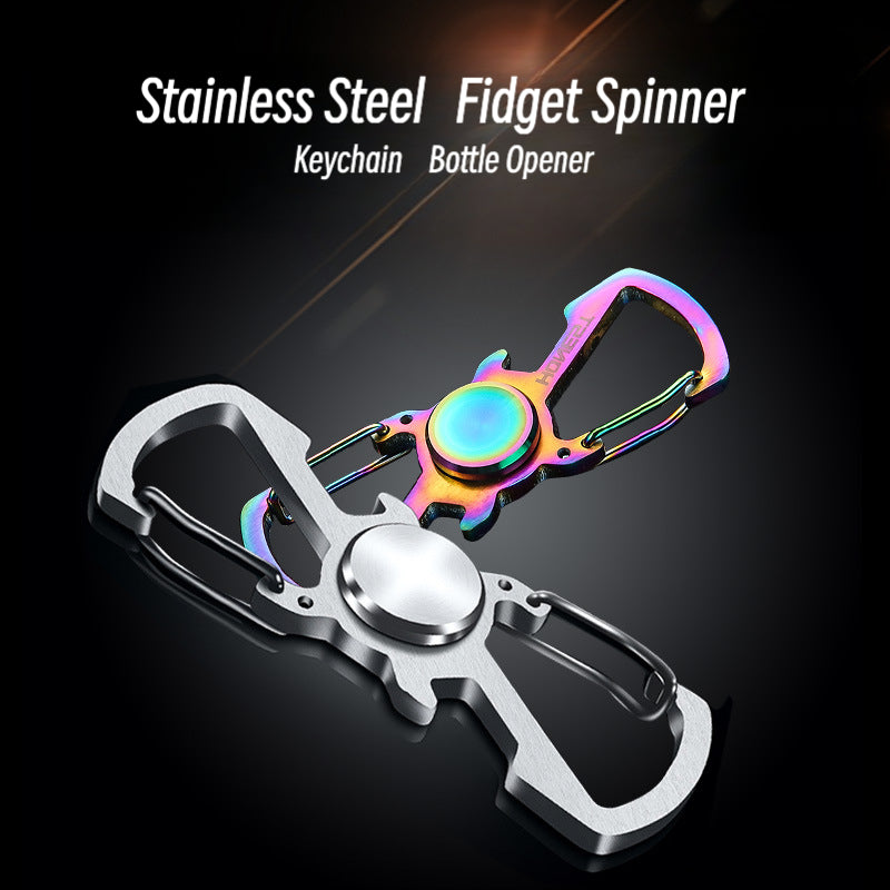 Honest Multifunctional Mini Fidget Spinner Stainless Steel Metal Keychain, Spiral Design Wholesale Best Seller