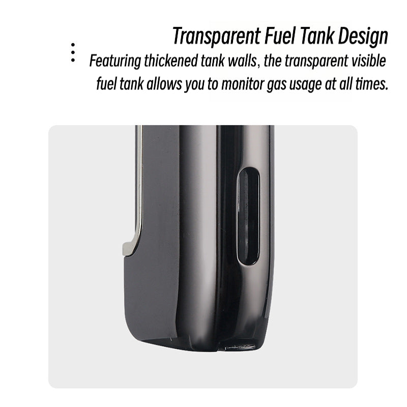 Honest New Model Focused on Single Flame Turbo Lighter – Stylish Blue Flame Electronic Push-Button Open Lid Side Ignition Refillable Lighter