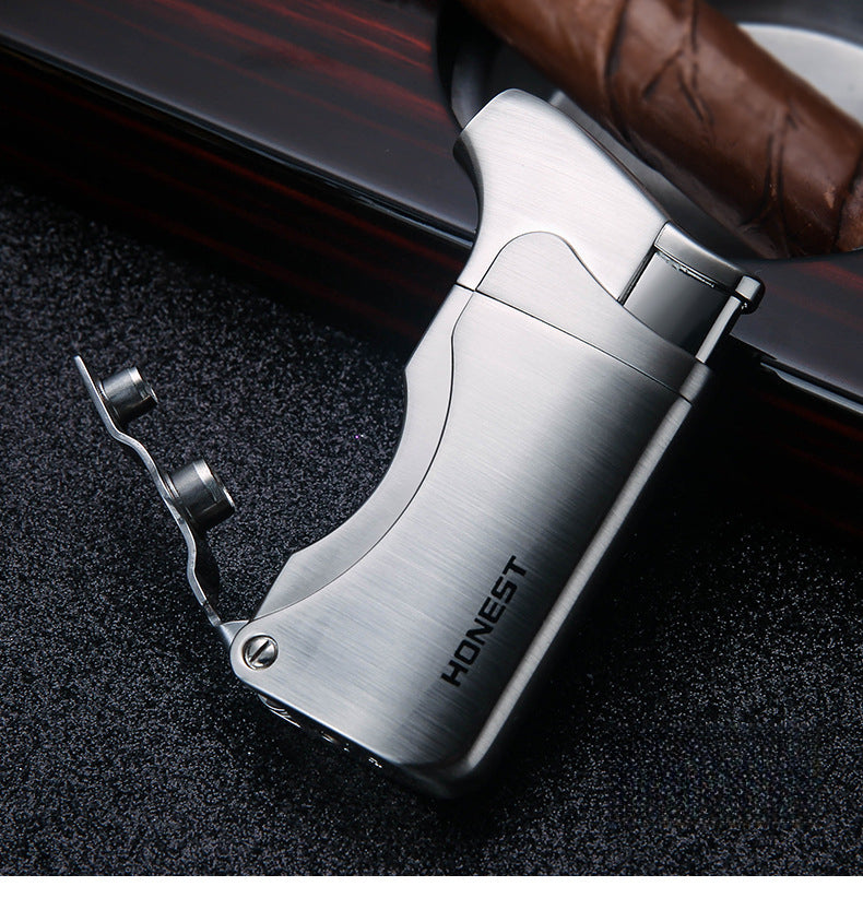 Honest Multi Function Soft Flame Lighter,Refillable Butane Gas Lighter with Pipe Tools