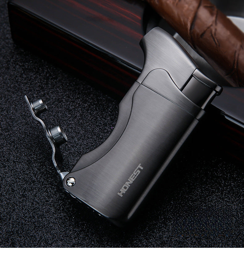 Honest Multi Function Soft Flame Lighter,Refillable Butane Gas Lighter with Pipe Tools