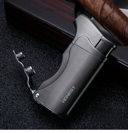 Honest Multi Function Soft Flame Lighter,Refillable Butane Gas Lighter with Pipe Tools