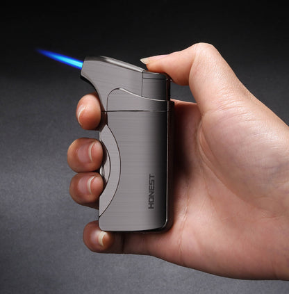 Honest Multi Function Soft Flame Lighter,Refillable Butane Gas Lighter with Pipe Tools