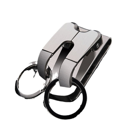 Honest 304 Stainless Steel Keychain for Men, Belt Loop Car Key Holder, Double Row Keychain, Small Wholesale Gift