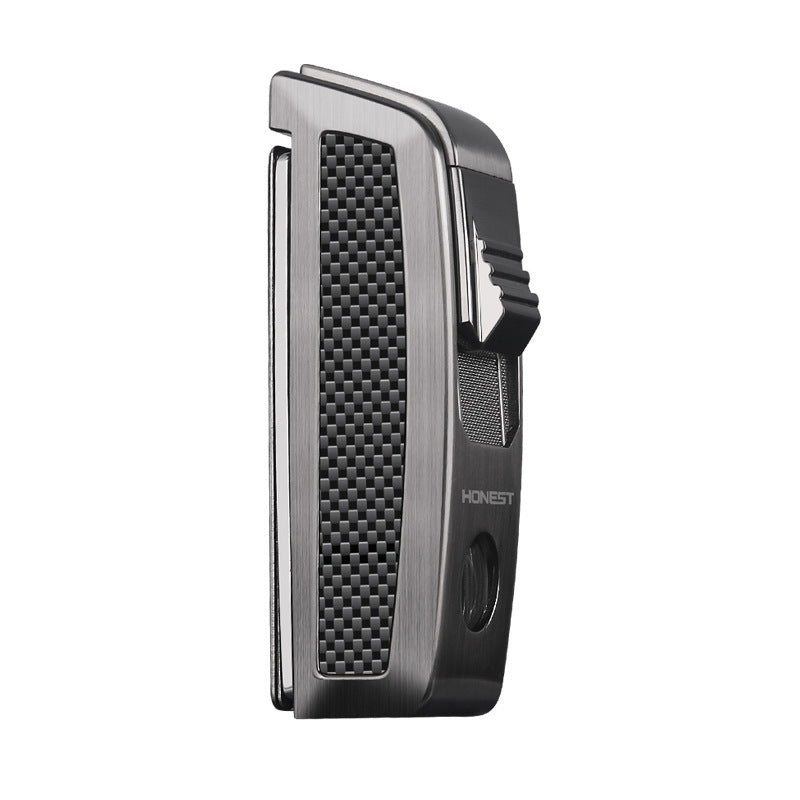 Honest Windproof Butane Lighter with Cutter for Lighting and Ignition – Premium Metal Material Gift