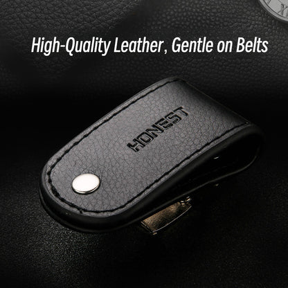 Honest Men's Business Leather & Metal Car Keychain Wholesale, Stylish Waist-Hang Design for Corporate Gifts
