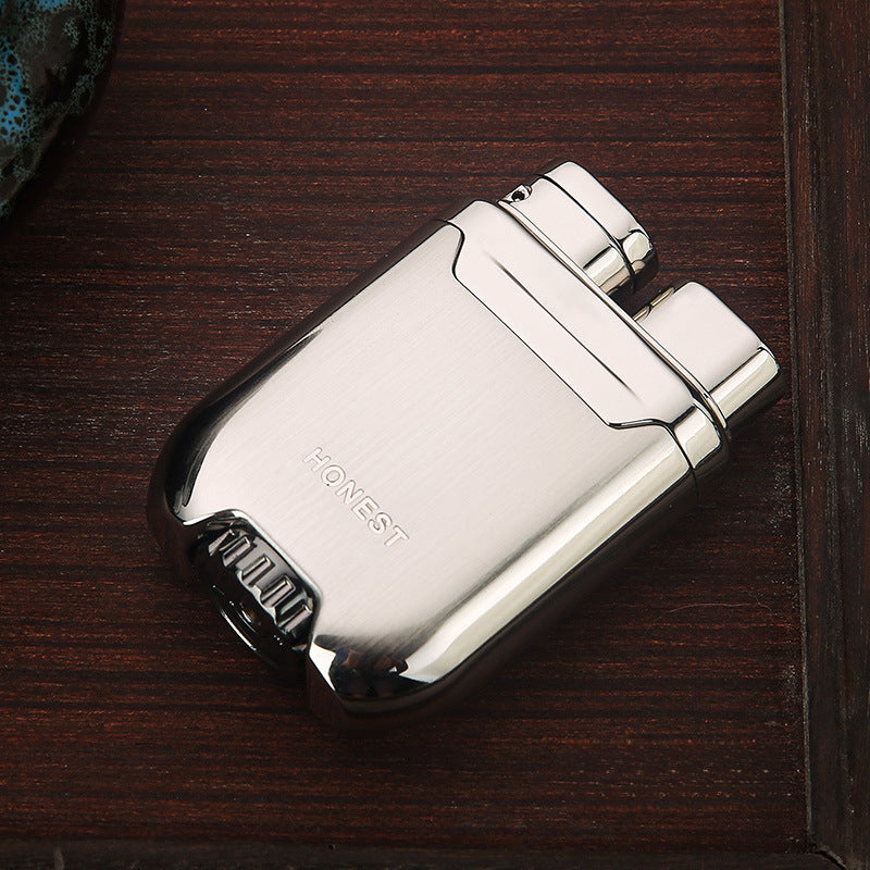 Honest Windproof Refillable Metal Butane Lighter with Jet Blue Flame for Stylish Men Gift