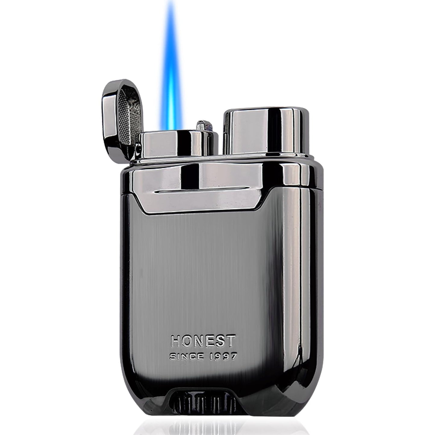 HONEST Windproof Butane Torch Lighter – Perfect Gift for Men, Ideal for Candles, Camping, and Family Use