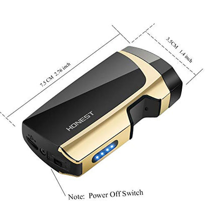 Windproof Arc Lighter – Rechargeable USB Plasma Lighter with LED Power Display for Cigarettes