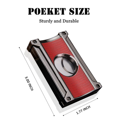 Honest Stainless Steel Cigar Cutter – Double Blade Guillotine for 20mm Cigar Diameter