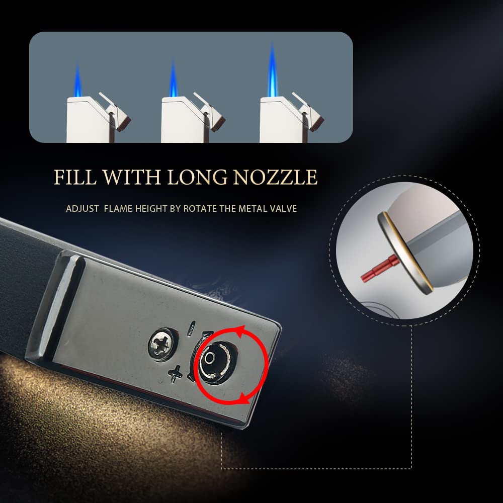 HONEST Jet Torch Cigar Lighter – Single Flame Windproof Butane Fuel Lighter