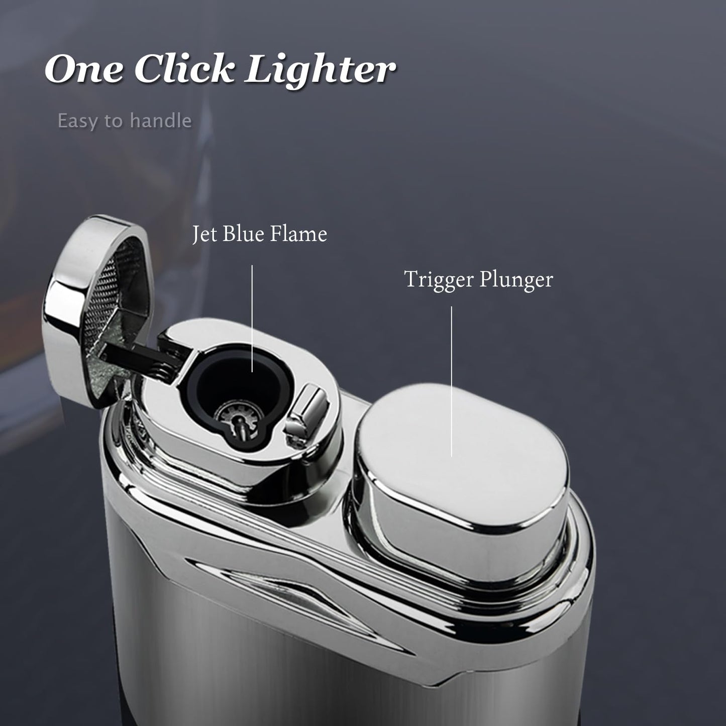 HONEST Windproof Butane Torch Lighter – Perfect Gift for Men, Ideal for Candles, Camping, and Family Use