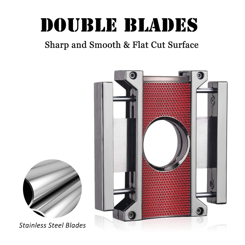 Honest Stainless Steel Cigar Cutter – Double Blade Guillotine for 20mm Cigar Diameter